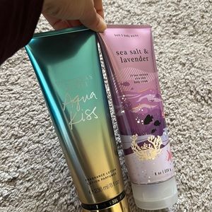 Bath nd Body/ victoria Secrets lotions and gel showr
